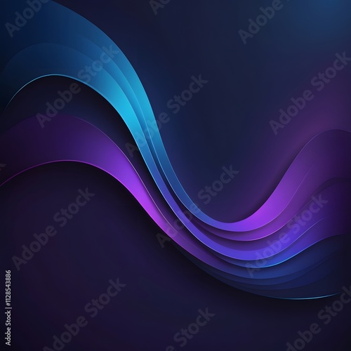 Abstract Blue Wave Background with smooth flowing lines and a vibrant blue color palette, perfect for modern wallpaper design photo