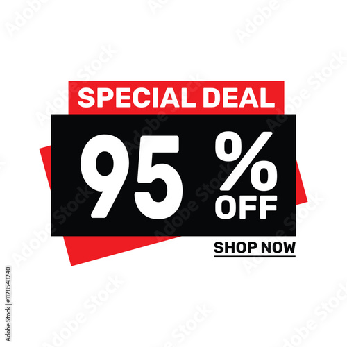 Special deal 95 off price marketing blue color design.