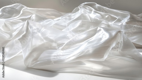 Draped Sheer Fabric Showing Light Reflection