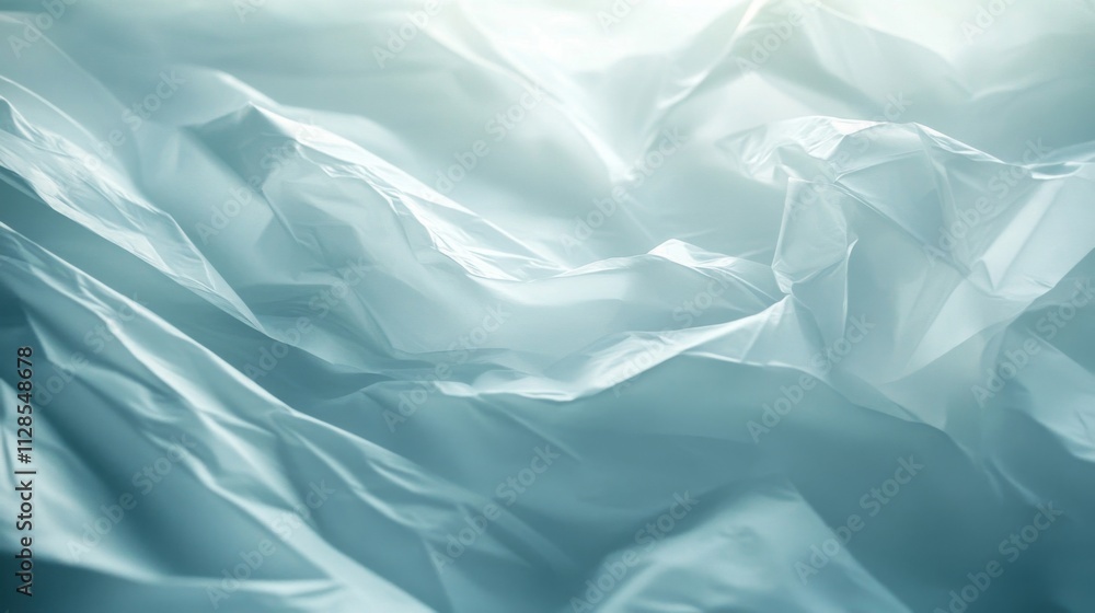 Obraz premium Abstract Draped Light Blue Plastic Texture