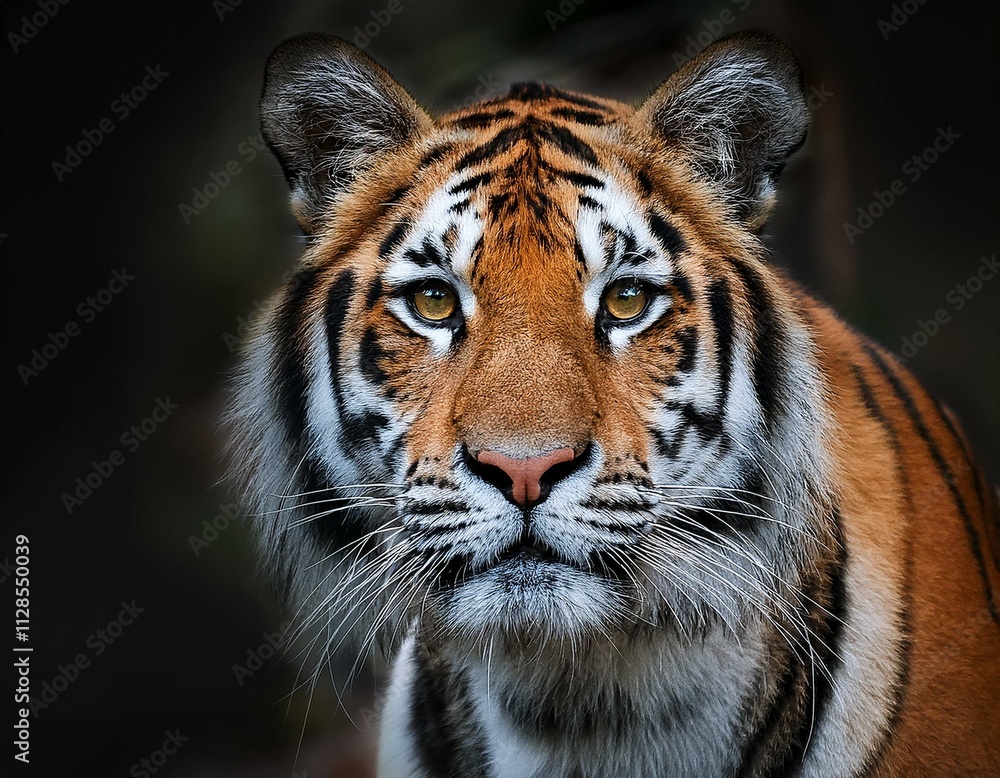 Naklejka premium Majestic Close-Up of a Tiger