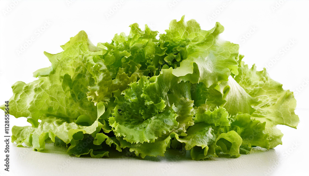 Lettuce organic salad, fresh green hydroponic vegetable isolated on white background Lettuce organic salad, fresh green hydroponic vegetable isolated on white background