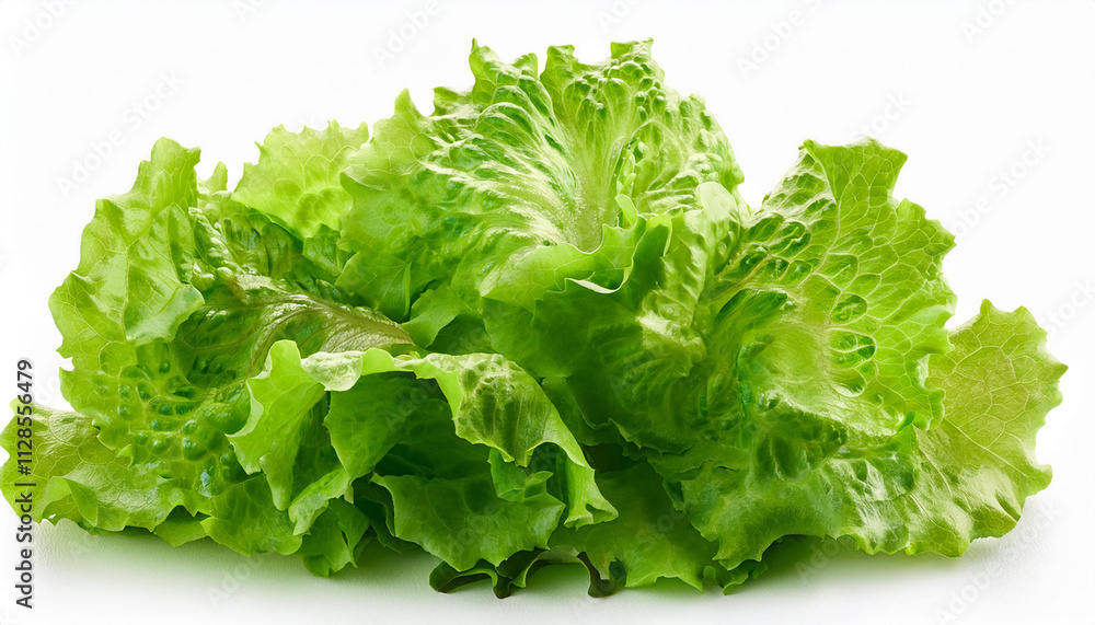 Lettuce organic salad, fresh green hydroponic vegetable isolated on white background Lettuce organic salad, fresh green hydroponic vegetable isolated on white background