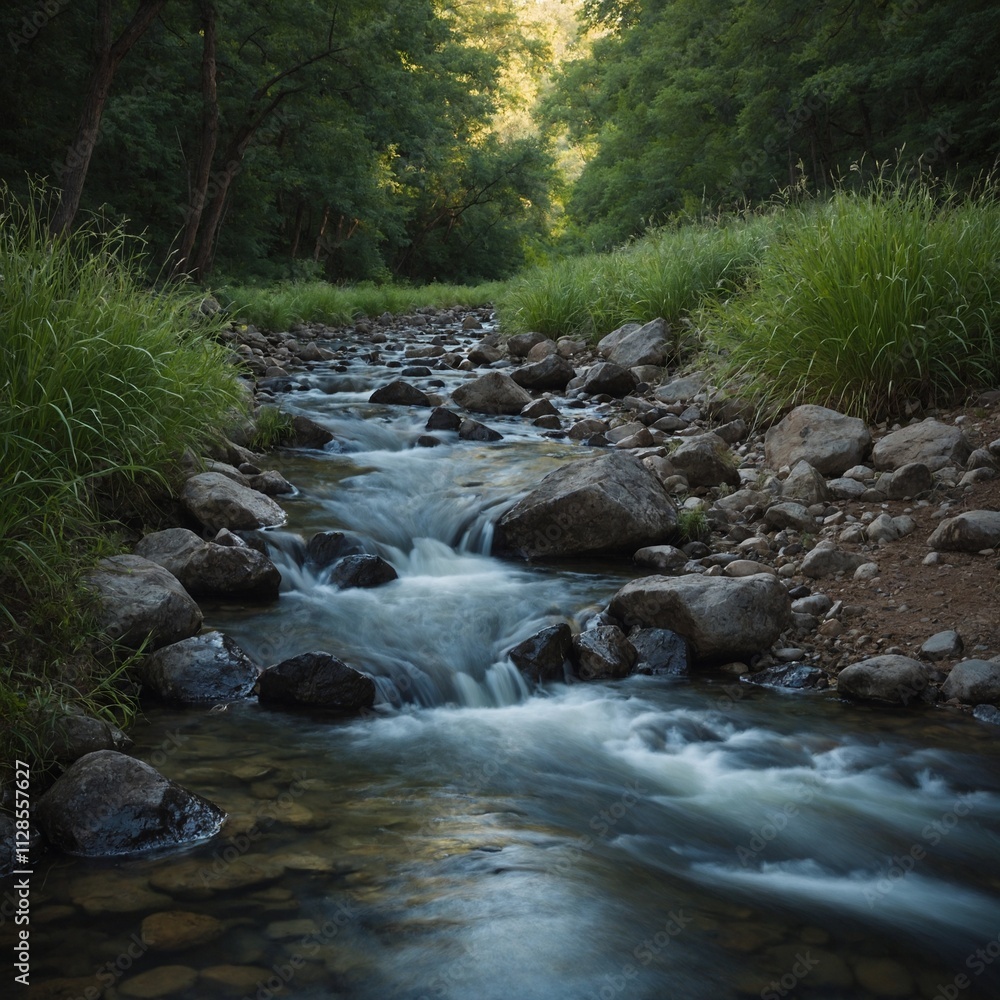 Write about the quiet peace of sitting by a bubbling brook. Write about the quiet peace of sitting by a bubbling brook.
