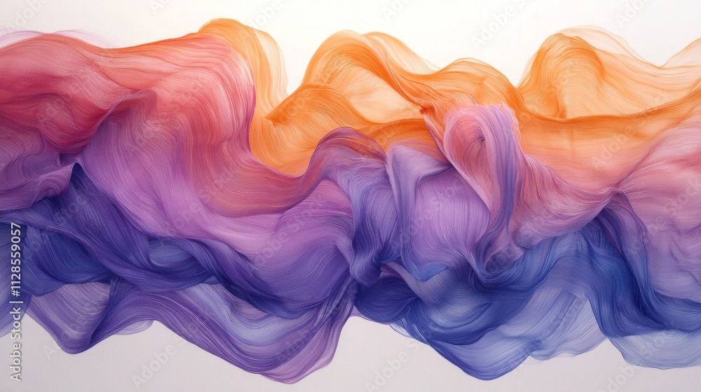 Abstract Swirling Colors in Gradient Hues Abstract Swirling Colors in Gradient Hues