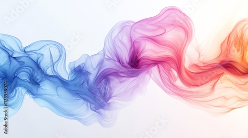 Abstract Colorful Swirling Smoke Design