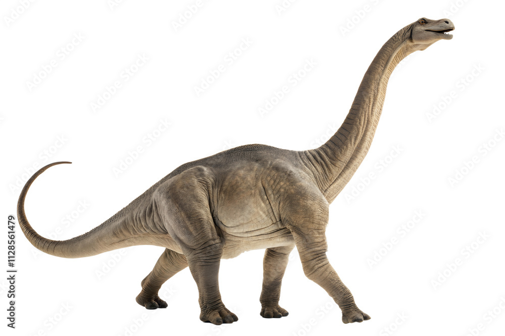 Portrait of a brontosaurus isolated on white background. Portrait of a brontosaurus isolated on white background.