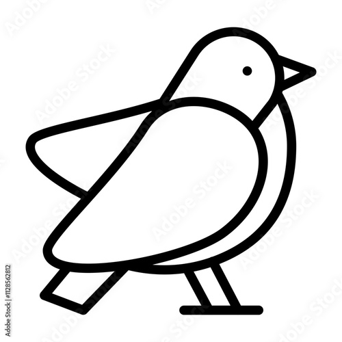 Bullfinch Vector Line Icon Design