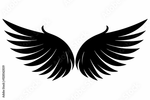 
Wings, Black and White Vector illustration Pro Vector. Wing Vector silhouette illustration . Angel Wings, Minimalist and Simple Silhouette , Vector illustration Pro Vector