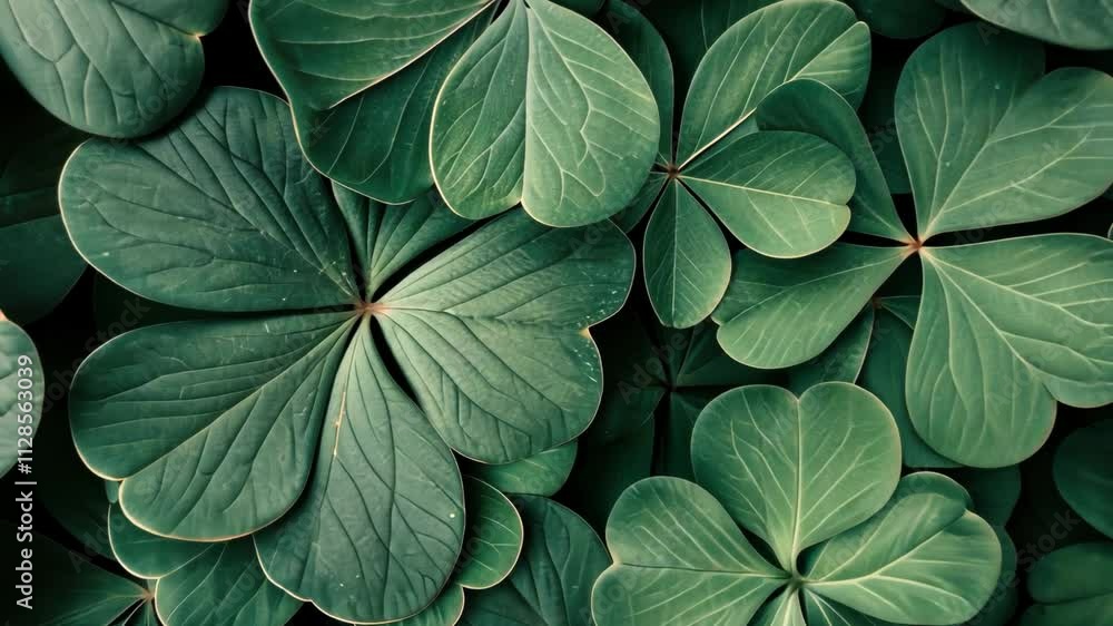 Close up of green leaves that look like clovers. The leaves are arranged in a way that they resemble a heart shape. Peaceful and calming mood Close up of green leaves that look like clovers. The leaves are arranged in a way that they resemble a heart shape. Peaceful and calming mood