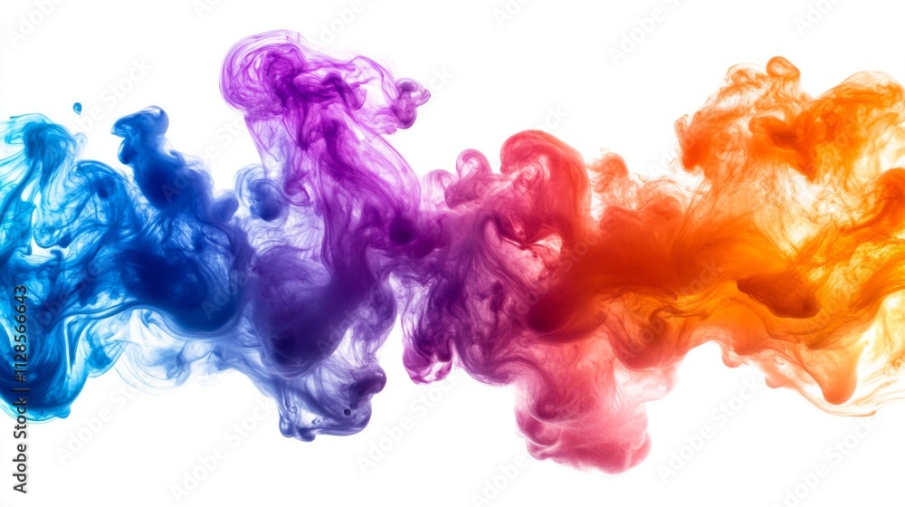 Abstract Colorful Ink Swirls in Water Abstract Colorful Ink Swirls in Water