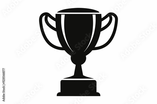 Winner cup icon. Champion trophy symbol, sport award sign. Winner prize, champions celebration winning concept isolated on white background. Reward victory vector illustration Pro Vector 