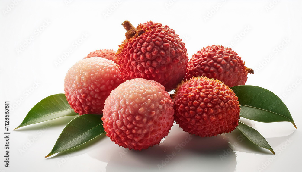 Lychee fruit isolated on white background Lychee fruit isolated on white background