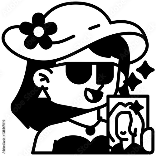 Female Gamer Job Black Fill Icon