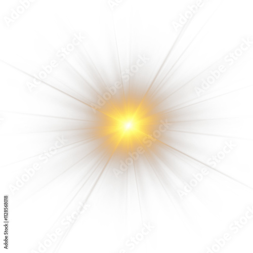 Transparent sunlight with lens flare effect. Vector format. Includes overlays, light, sun, sunrays, transitions, lens flare, light leaks and glare. PNG	
