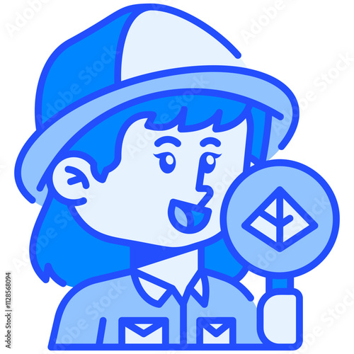 Female Archaeologist Job Black Fill Icon