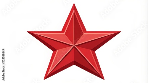 A red star with a white background