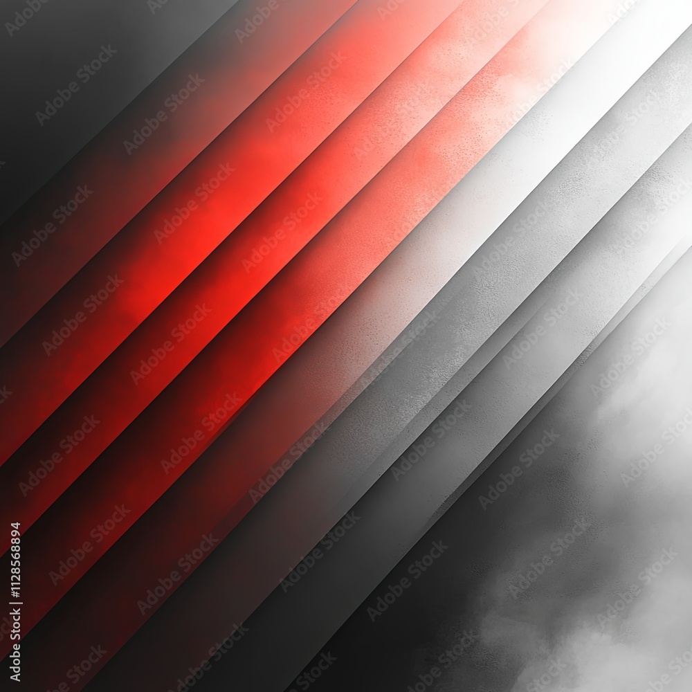 Obraz premium Subtle Grayscale and Red Stripes Background