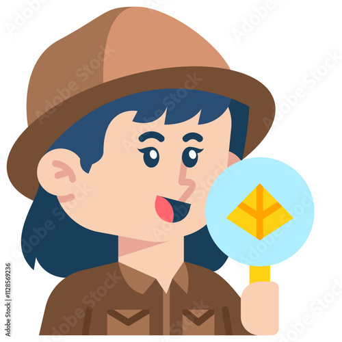 Female Archaeologist Job Black Fill Icon