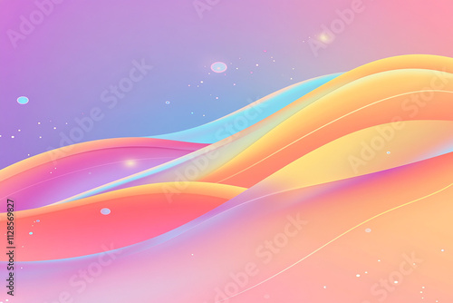 Soft Pastel Gradient with Bokeh Light Effect, Abstract Blurred Background for Creative Design Projects