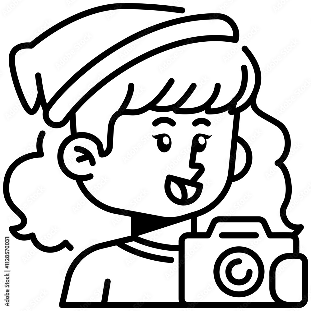 Female Mechanic Job Black Fill Icon Female Mechanic Job Black Fill Icon