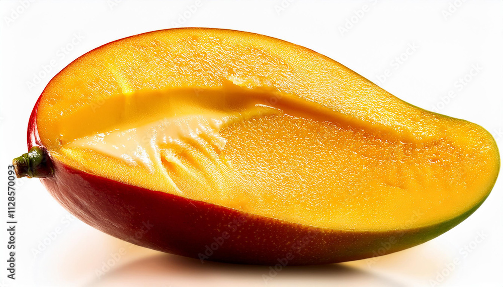 Mango half. Mango clipping path. Organic mango fruit macro studio Mango half. Mango clipping path. Organic mango fruit macro studio
