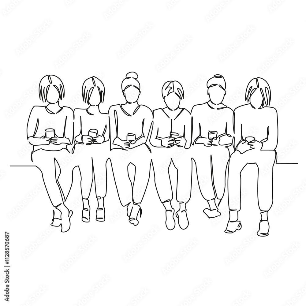 One continuous single drawing line art flat doodle teenagers looking at phone, technology social networks, life on phone. Isolated image hand draw contour on a white background, hand drawn, not AI One continuous single drawing line art flat doodle teenagers looking at phone, technology social networks, life on phone. Isolated image hand draw contour on a white background, hand drawn, not AI