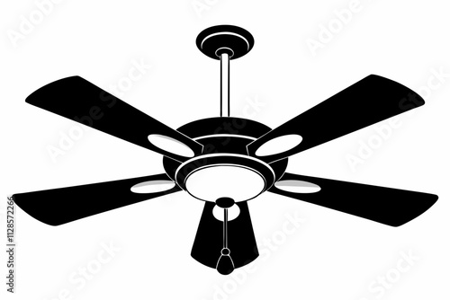 ceiling fan silhouette icon vector illustration. ceiling fan icon vector isolated