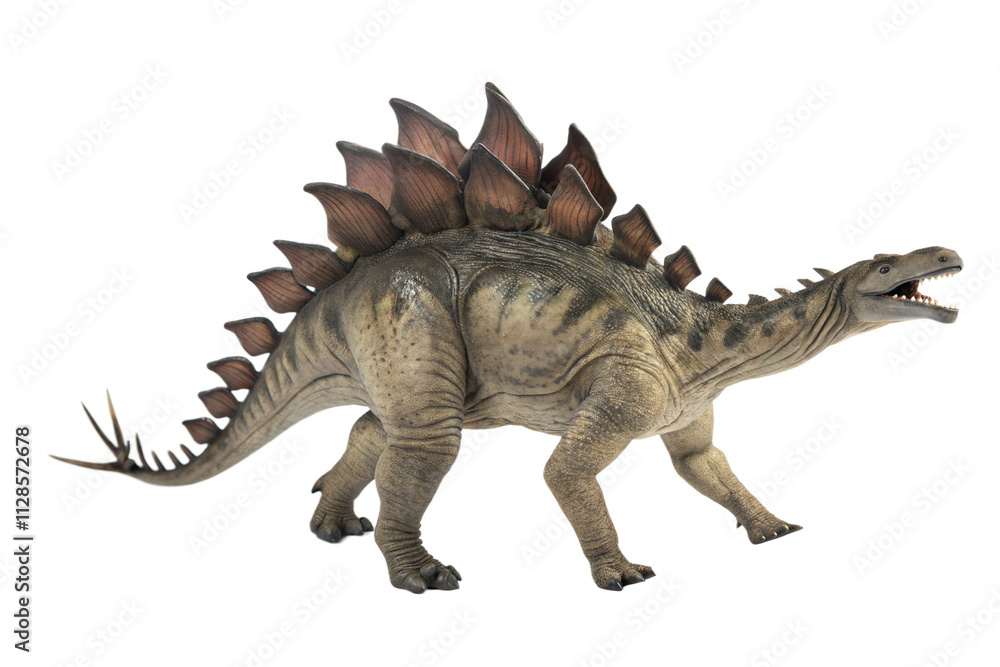 Fototapeta premium Stegosaurus Dinosaur on white background .
