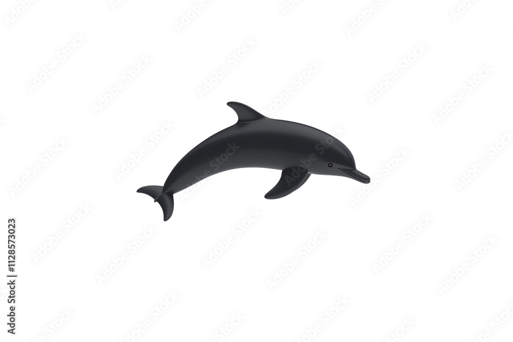 Fototapeta premium A sleek dolphin gliding gracefully through the water.