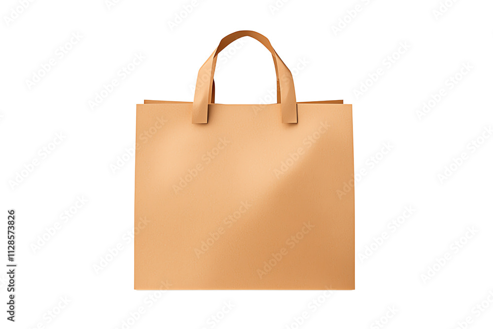 A simple, elegant leather bag with two sturdy handles, showcasing a smooth surface and a neutral tan color. A simple, elegant leather bag with two sturdy handles, showcasing a smooth surface and a neutral tan color.