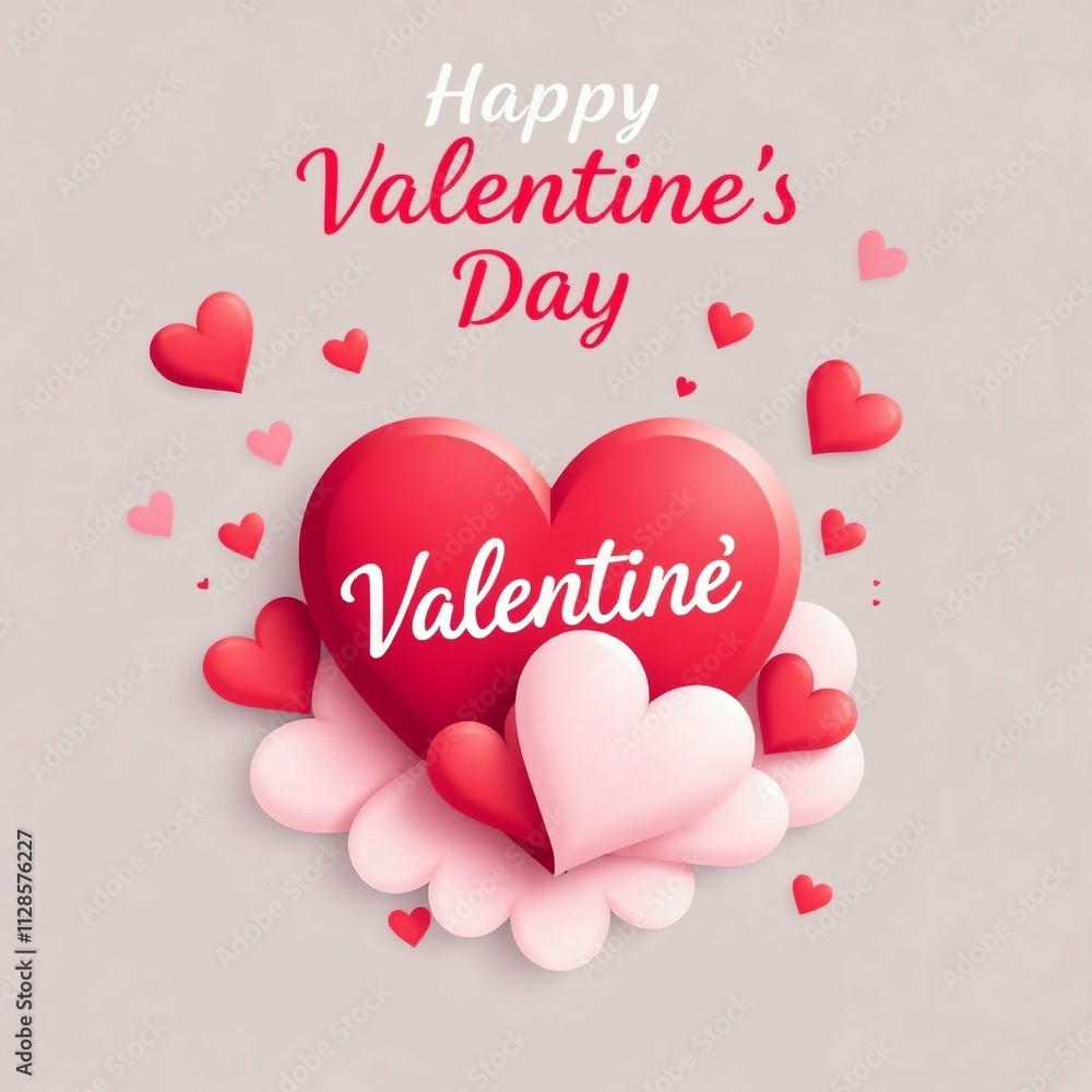 valentines day card with hearts valentines day card with hearts