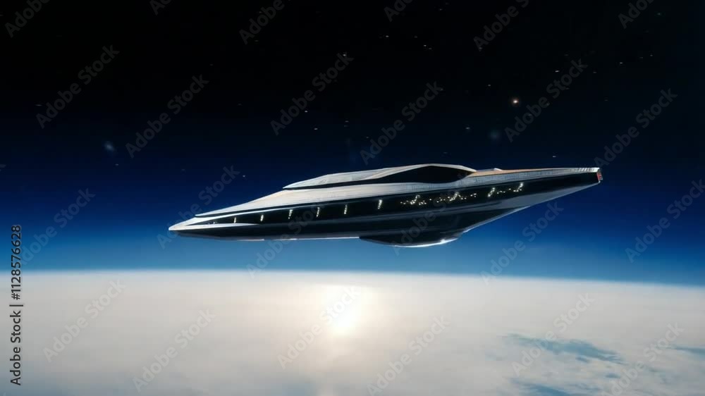 A futuristic spaceship traveling between galaxies, showcasing the vastness of space and the beauty of distant celestial bodies. A futuristic spaceship traveling between galaxies, showcasing the vastness of space and the beauty of distant celestial bodies.