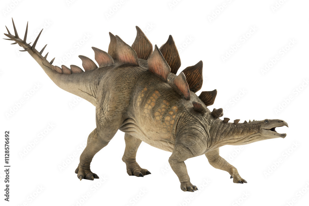 Fototapeta premium Stegosaurus Dinosaur on white background .