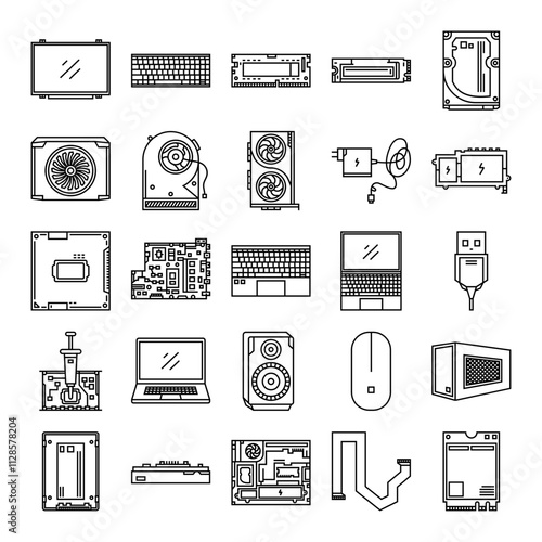 Laptop Components and Parts icon pack