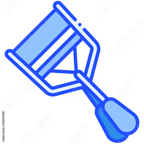 Eyelash Curler Blue Color Icon