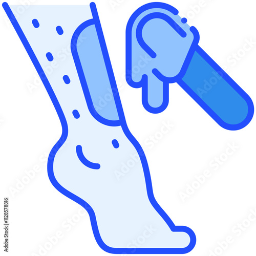 Waxing Blue Color Icon