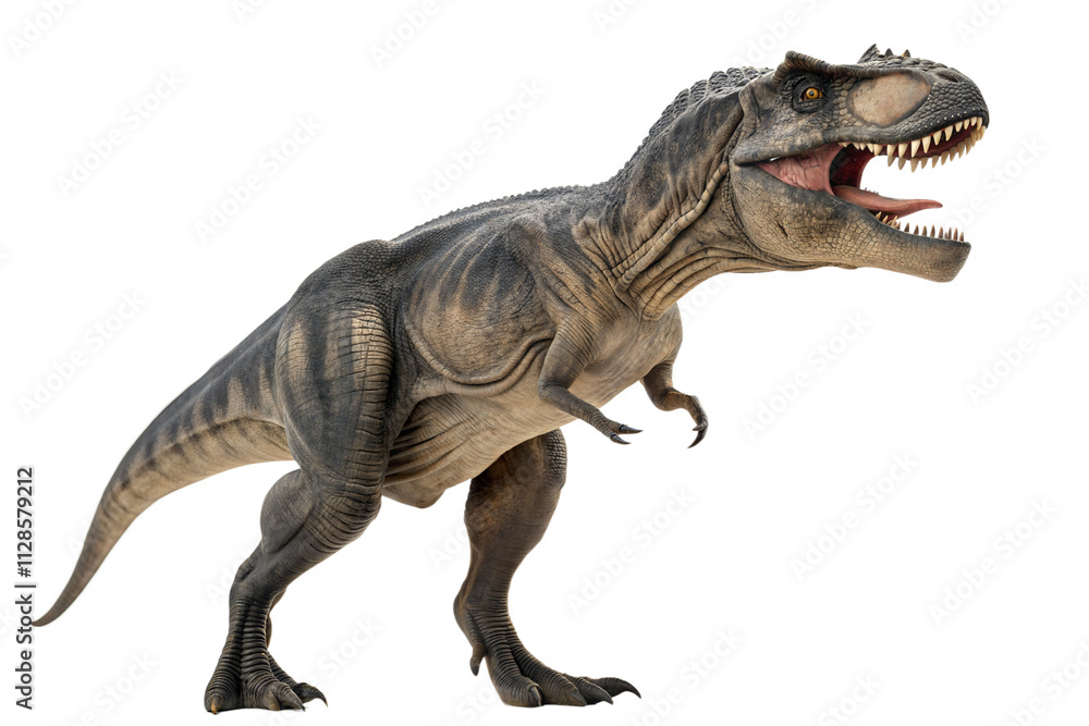 Fototapeta premium Isolated tyrannosaurus rex in white background