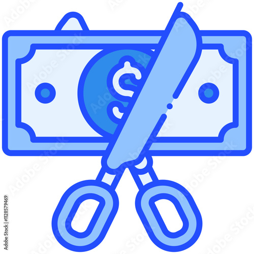 Tax Blue Color icon