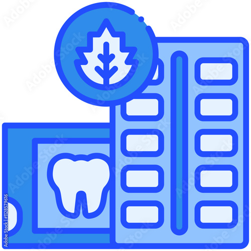 Chewing gum Blue Color Icon