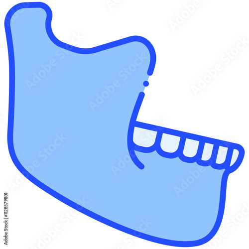 Jaw Blue Color Icon