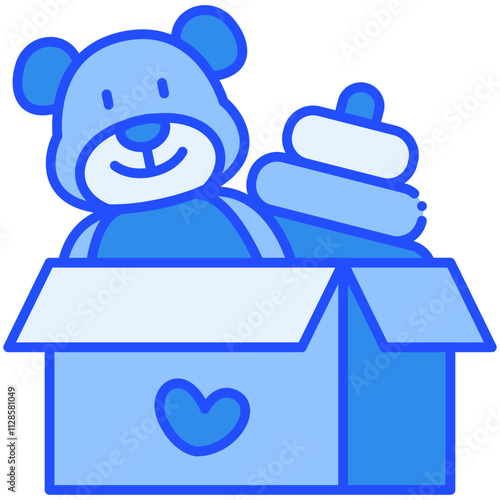 Donate old toys Blue Icon