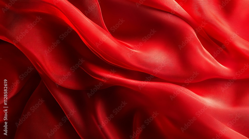 Fototapeta premium Close-up of flowing silk fabric with soft folds