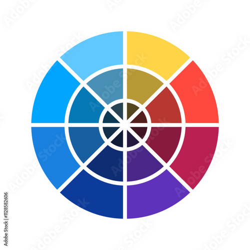 color wheel | color wheel icons | vector icons | illustration | color theory