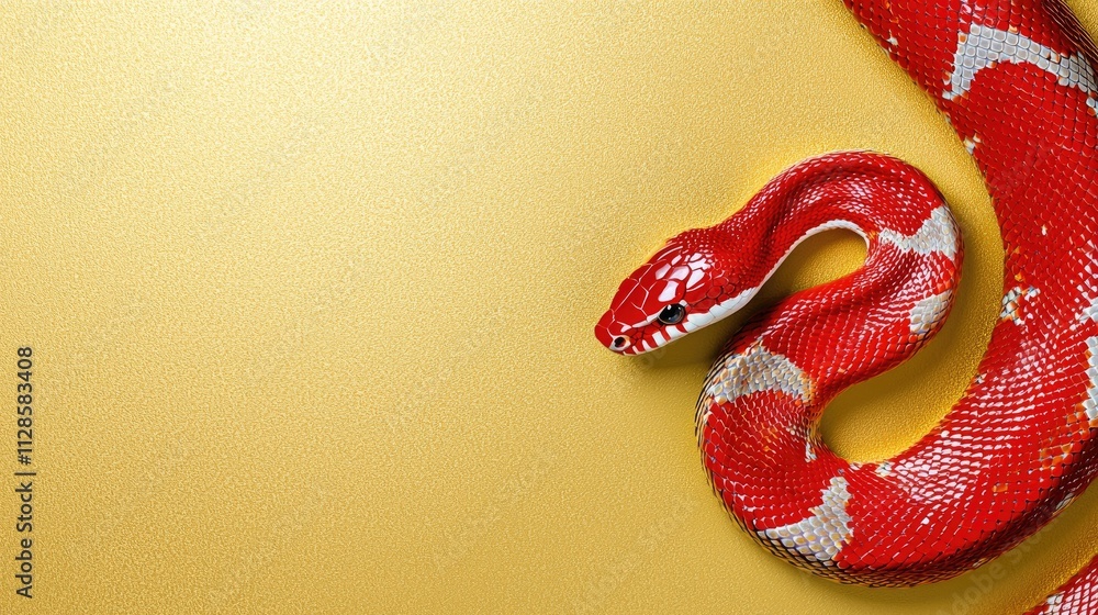 Vibrant Red Snake Design for Lunar New Year 2025 Promotion Vibrant Red Snake Design for Lunar New Year 2025 Promotion