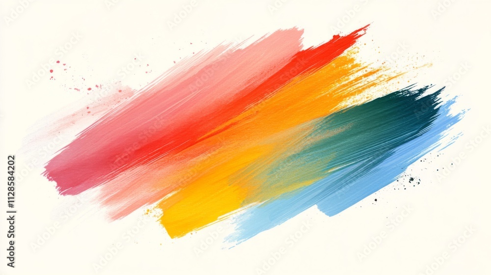 Abstract Colorful Paint Strokes Artistic Design Abstract Colorful Paint Strokes Artistic Design