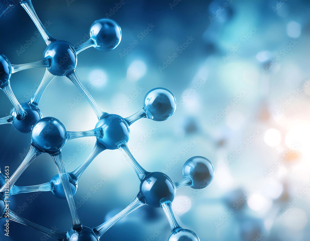 Close-Up of a Molecule Structure Representing Chemistry and Science Close-Up of a Molecule Structure Representing Chemistry and Science