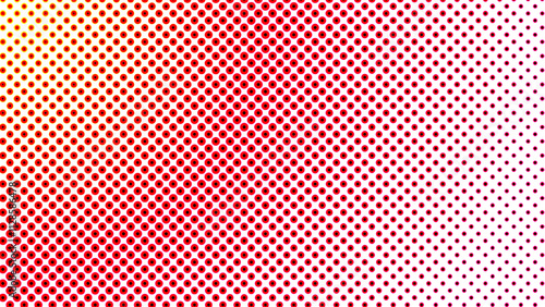 A red dots background. Red and black halftone texture. Technology red background.