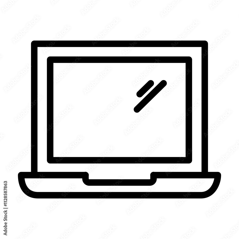 Laptop Vector Line Icon Design Laptop Vector Line Icon Design