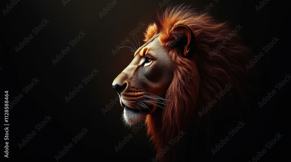 Fototapeta premium Surreal Geometric Lion Face